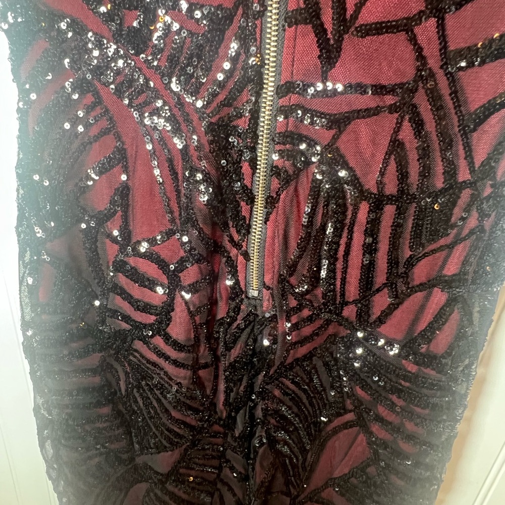 Elegant Glamorous Sequined Dress size M Stretchy valentine party holiday cruise - Picture 5 of 7